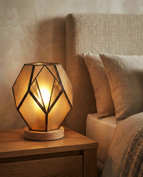 Geometric Glass Accent Lamp