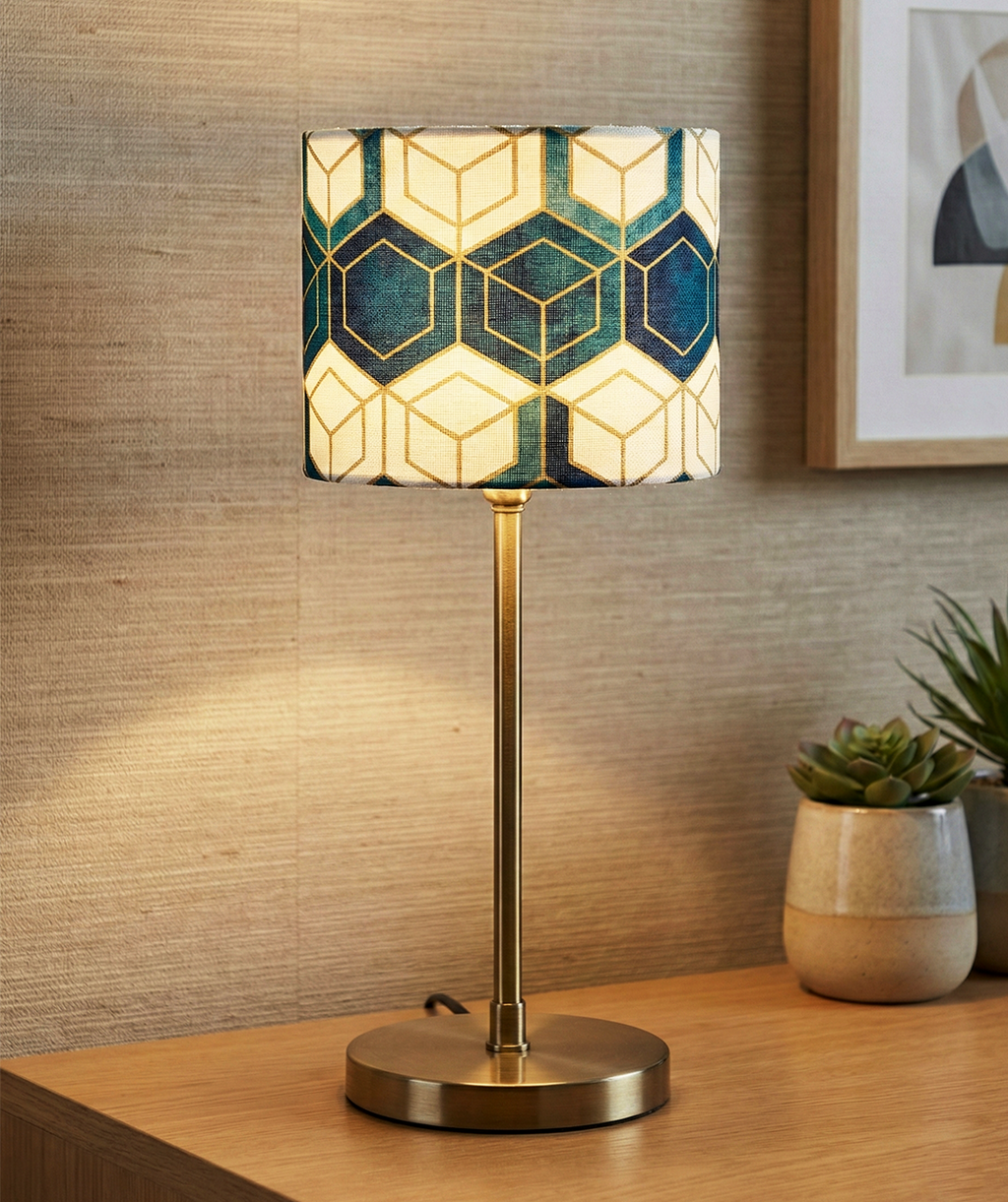 Geometric Pattern Table Lamp