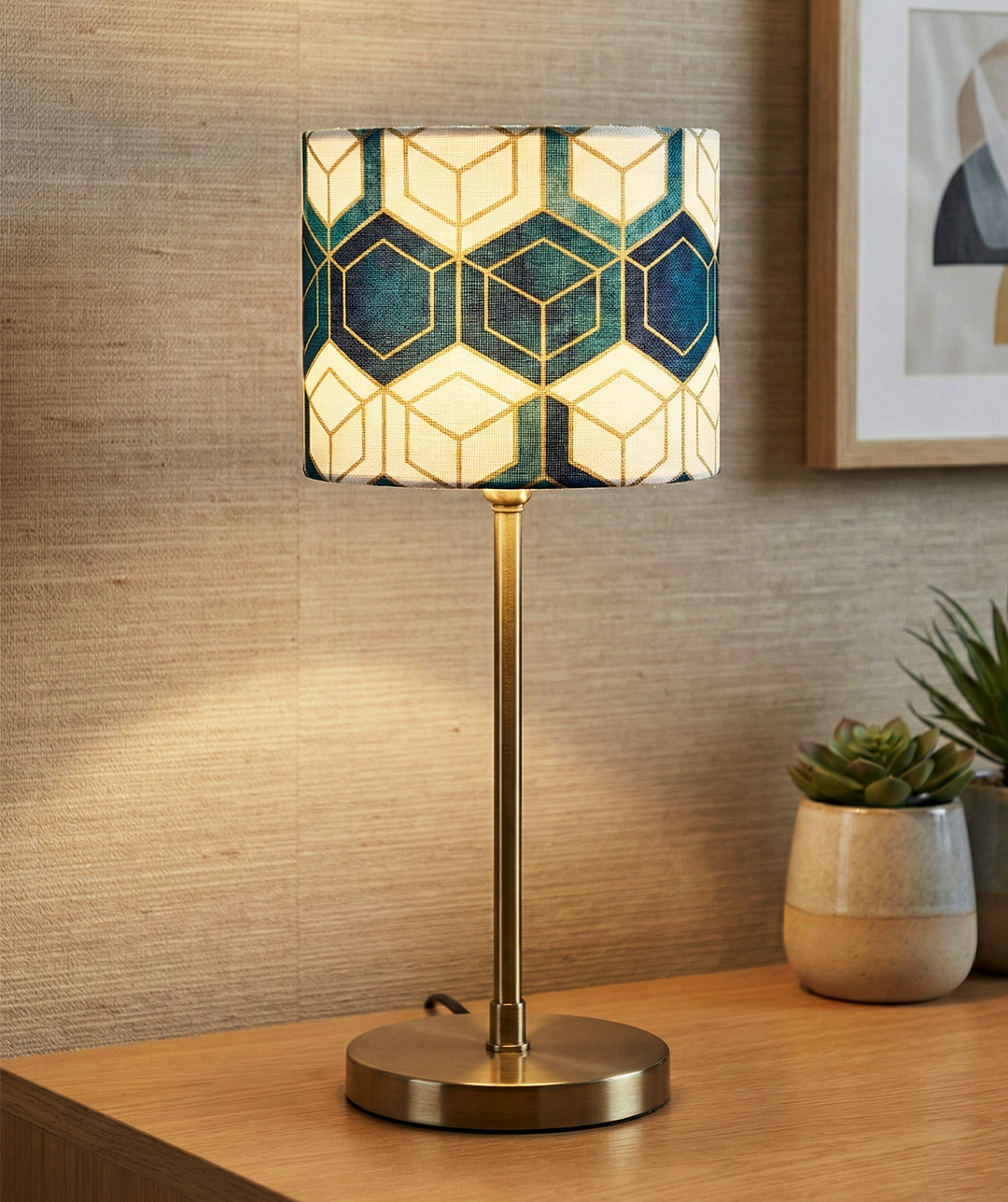 Geometric Pattern Table Lamp