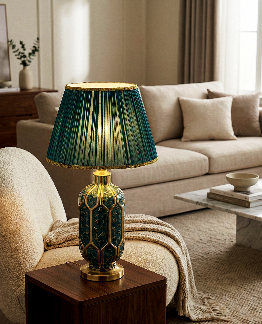 Emerald Decorative Ceramic Lamp