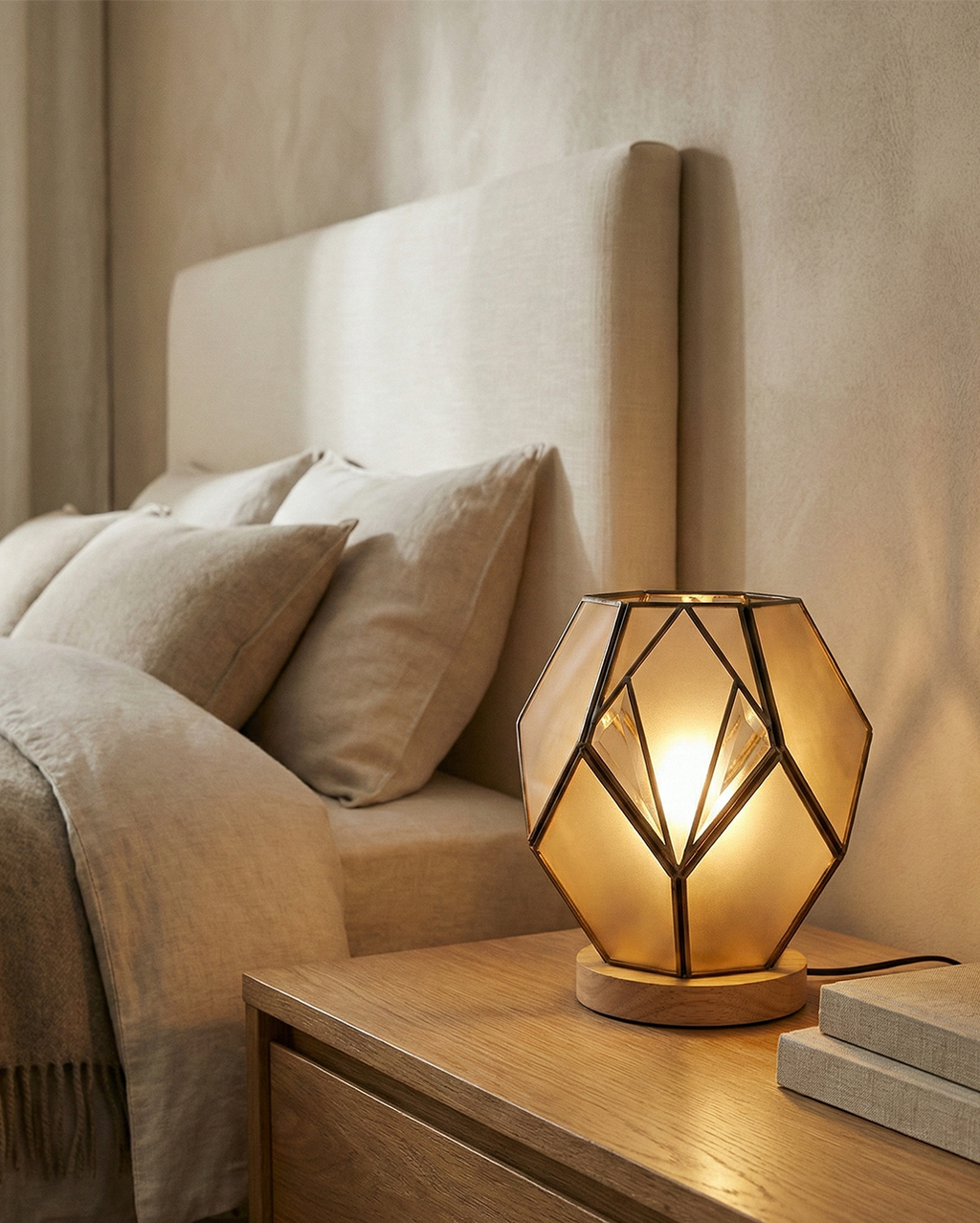 Geometric Glass Accent Lamp