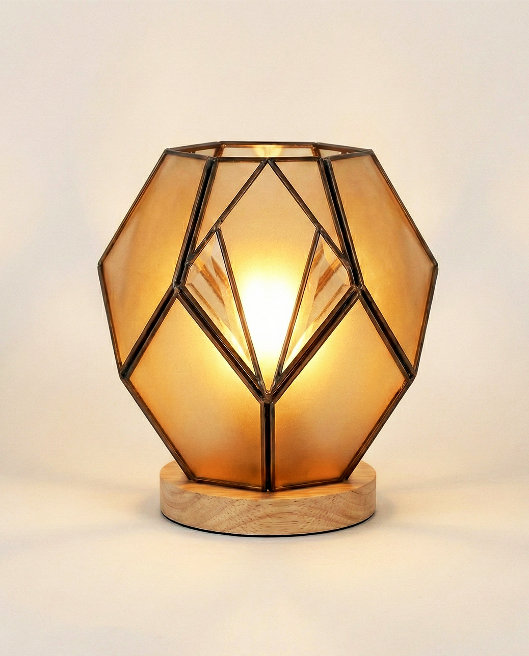 Geometric Glass Accent Lamp